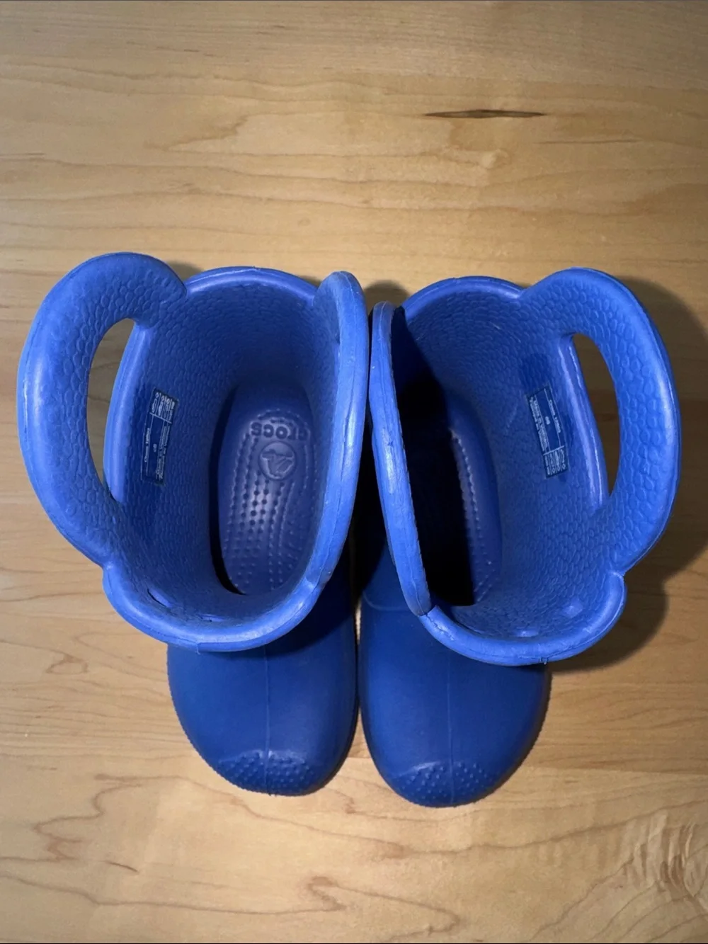 Crocs Kids Classic Handle It Rain Boots Blue size 8